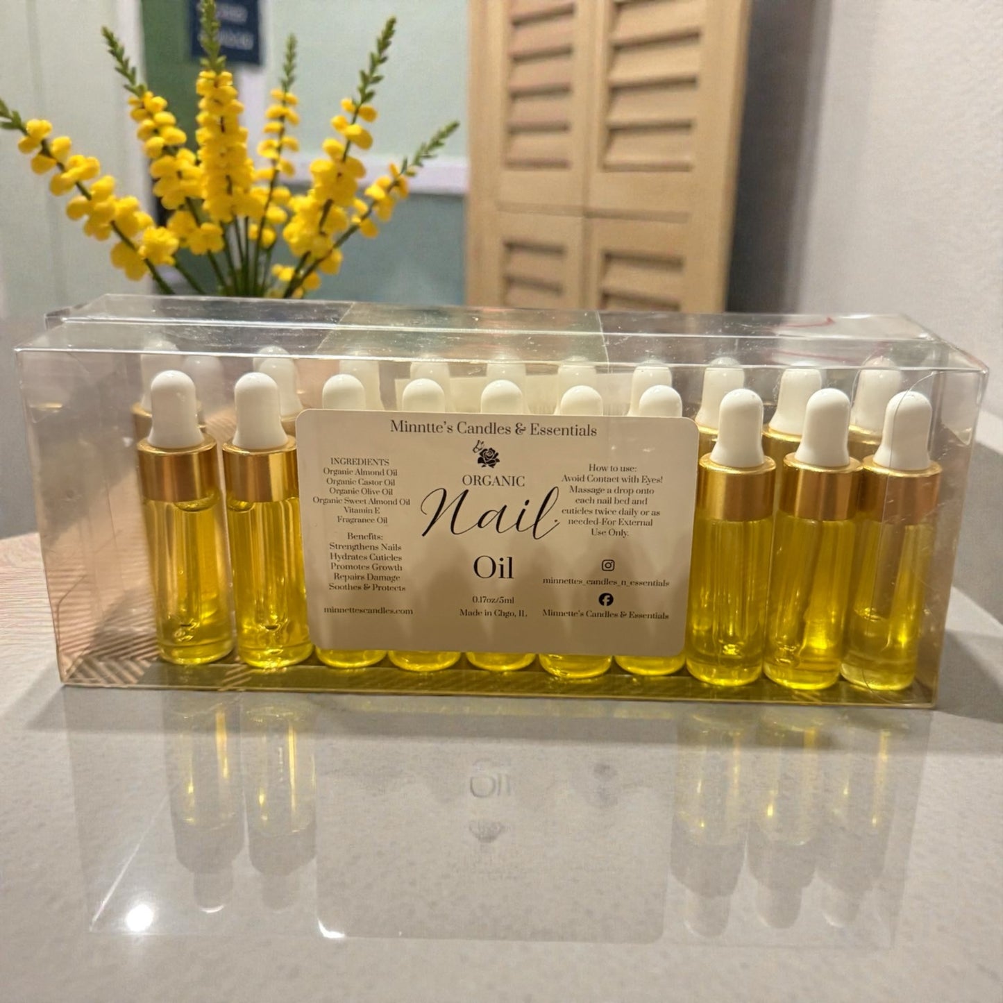 20-Pack 5 mL Nail Oil Droppers – Premium Cuticle & Nail Care Set